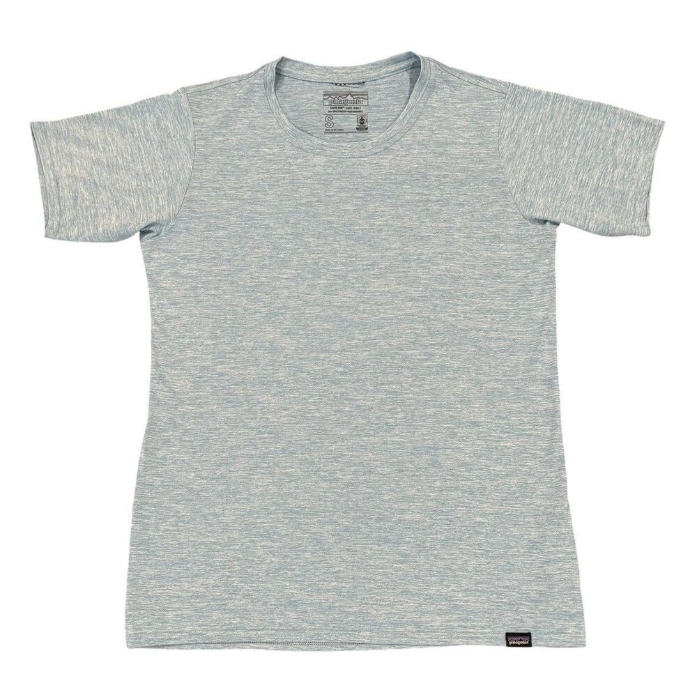 Patagonia Capilene Cool Daily Shirt Womens S Small Ice Gull Blue Heather 45225